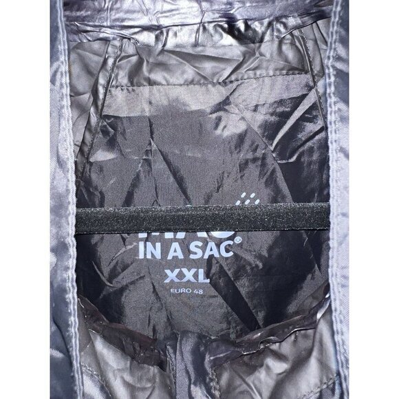 Mac In A Sac Jacket 2XL XXL Euro 48 Black Rain Jacket Packable Into Itself Z - Picture 3 of 9